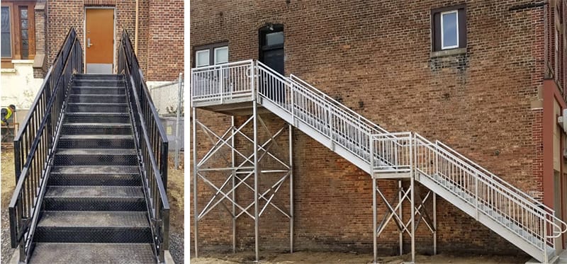 commercial stairs set